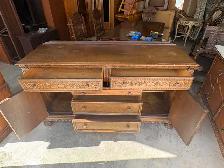 Free delivery Antique Style oak Wood Sideboard Buffet - Photo 3
