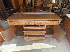 Free delivery Antique Style oak Wood Sideboard Buffet - Photo 5