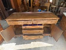 Free delivery Antique Style oak Wood Sideboard Buffet - Photo 6