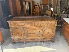 Free delivery Antique Style oak Wood Sideboard Buffet - Photo 8