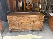 Free delivery Antique Style oak Wood Sideboard Buffet - Photo 9