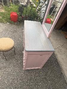 Free delivery Vintage 1972 Daveluyville Vanity  with  Stool - Photo 6