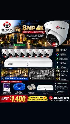 8 Camera 4K IP Camera system and 8ch Poe NVR…