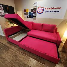 Magenta pink IKEA sectional sofa bed   FREE DELIVERY - Photo 5
