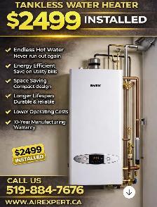 WATER HEATER WATER HEATER TANKLESS WATER HEATER INSTALLED