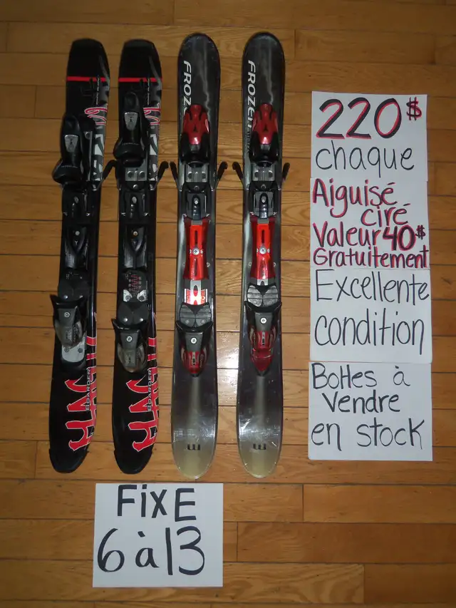 Snowblades mini ski avec fixes de ski alpin