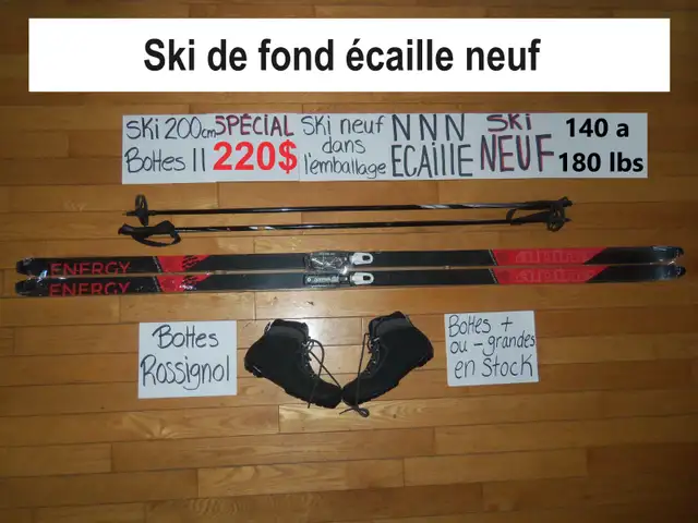 Équipements ski de fond écaille SKI NEUF 200 205 cm