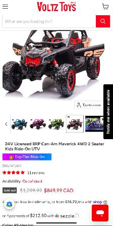 Brand New Can-Am Maverick 24V Kids Ride-On UTV - Photo 2