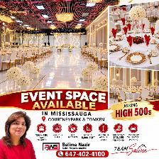 EVENT SPACE / BANQUET HALL IN MISSISSAUGA 150 TO 180 PPL