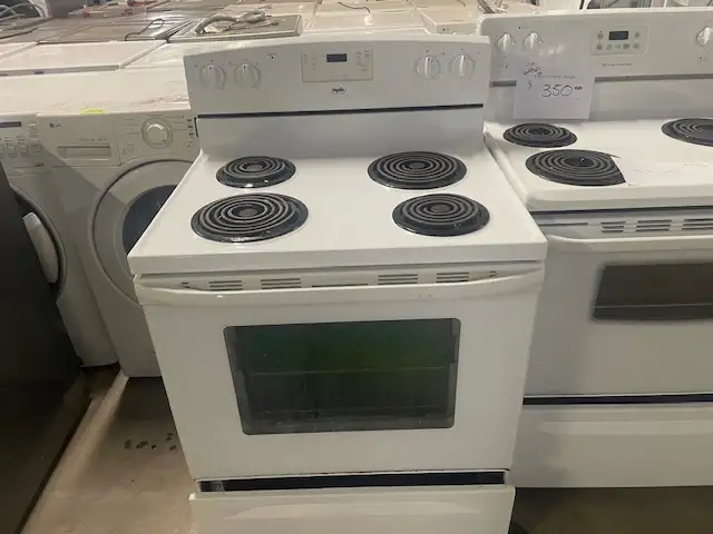 Cuisinière blanche ronds serpentins Frigidaire
