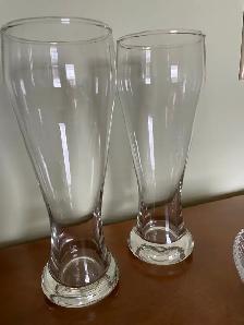 Seven (7) glasses, slender, tall, perfect for an ice-cold beer - Photo 2