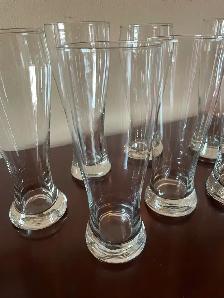 Seven (7) glasses, slender, tall, perfect for an ice-cold beer - Photo 5