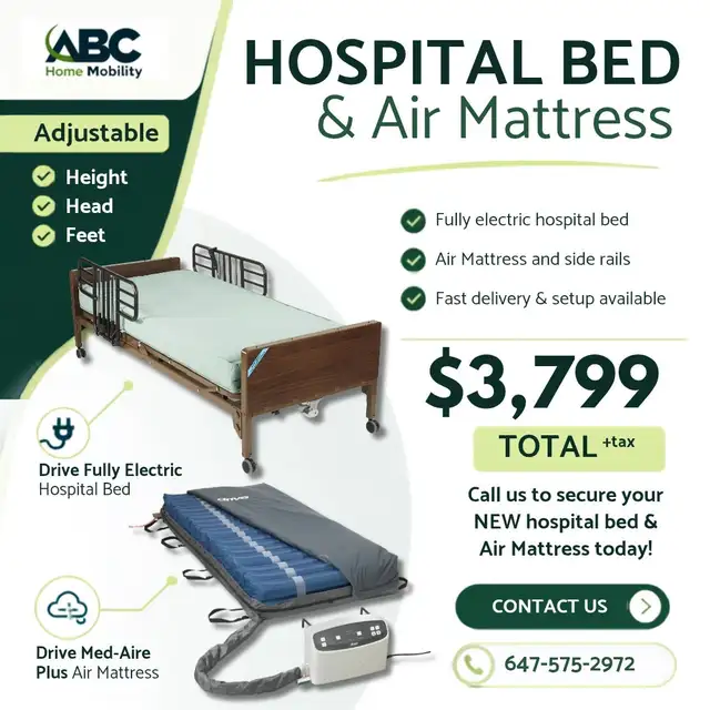 NEW Electric Hospital Bed & Air Mattress – ABC Home Mobility