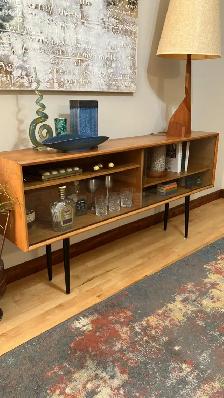 Mid century. TEAK TECK. Vitrine, buffet, bar, bibliothèque, meub - Photo 2