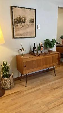 Mid century. TECK TEAK. Buffet, credenza, sideboard, vinyl recor - Photo 4