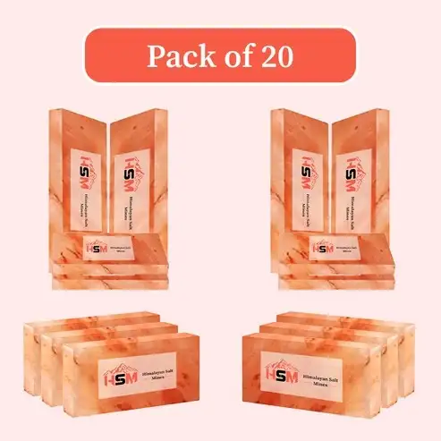 Pink Salt Tiles Pack of 20 - Salt Tiles for Sale