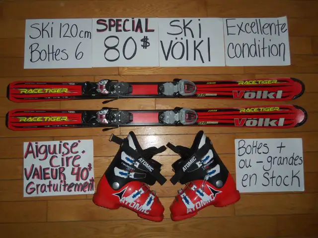 Plusieurs kits de ski alpin twin tip 120 130 cm