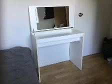 Petit bureau maquilleuse coiffeuse 29x17x28 pouces avec mirroir