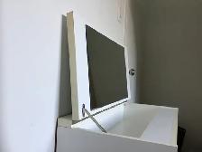 Petit bureau maquilleuse coiffeuse 29x17x28 pouces avec mirroir - Photo 2