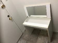 Petit bureau maquilleuse coiffeuse 29x17x28 pouces avec mirroir - Photo 5
