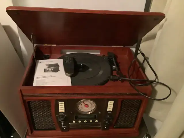 Turntable, DVD, cassette player ,radio unit