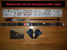 Ensemble ski de fond peau skin 181 cm équipement NEUF