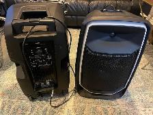 ION IPA178 Bluetooth Speakers with Stands (Pair) With stands