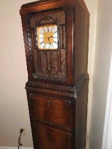 antique DeForest Crosley Grandfather Clock Radio Fully working - Photo 2