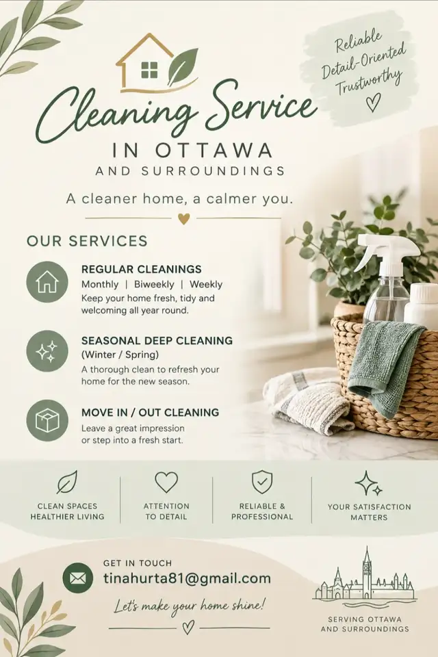 Cleaning Service in Ottawa and surrounding