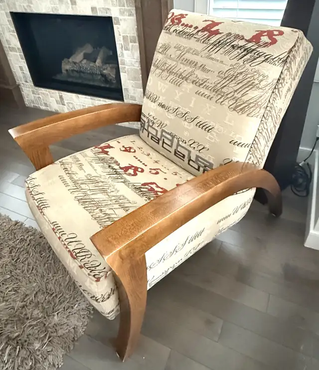 Unique and Stylish 'Grasshopper' Upholstered Accent Chair