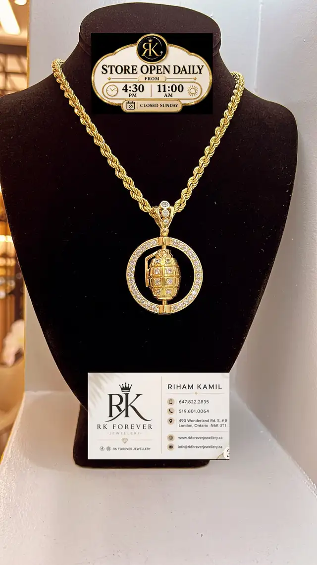 10K  yellow Gold Chain & Pendant # R 49