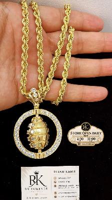10K  yellow Gold Chain & Pendant # R 49 - Photo 4