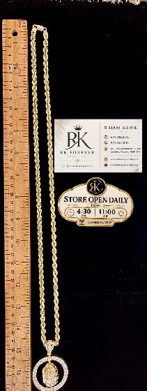 10K  yellow Gold Chain & Pendant # R 49 - Photo 5