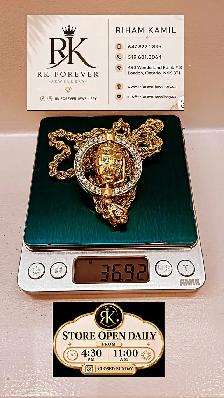 10K  yellow Gold Chain & Pendant # R 49 - Photo 6