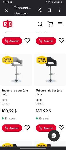 2 chaise tabouret