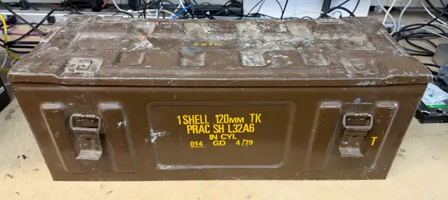 Army Surplus 120mm Practice Shell Metal Case