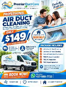 Complete House Air Duct Cleaning - $149