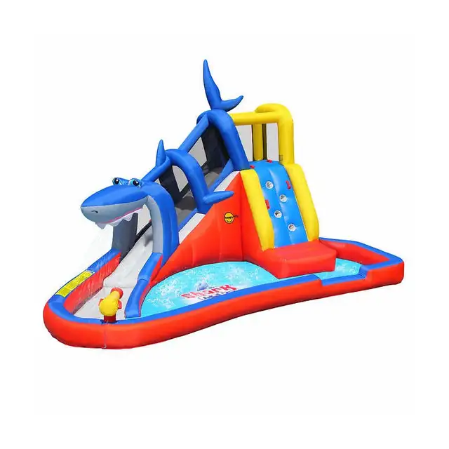 Action Air Inflatable Waterslide Shark Bounce House