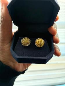 Boucles d'oreille en argent   diamants