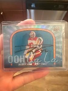 Dustin wolf autographed card for sale.