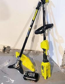 Ryobi 40V Power Stick with Brush Cutter Attachment