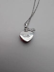 (B10335) Swarovski Red Crystal Heart Pendant Necklace 16 Inch - Photo 3