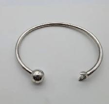 (B8767) Pandora Sterling Silver Moon and Stars Open Bangle Br...