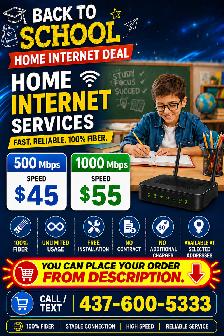 Fiber Home Internet | Unlimited'Back to School'