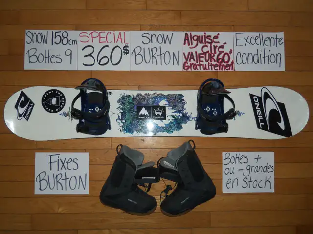 Ensembles kits snowboard planches a neige snow