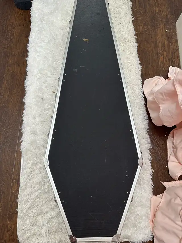 Coffin Case Hardshell Electric Guitar Case (Red Velvet Interior)