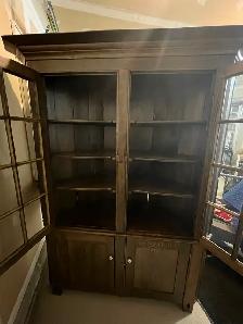 Antique Corner Hutch Display Cabinet - Photo 3