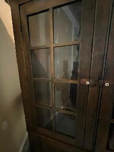 Antique Corner Hutch Display Cabinet - Photo 6