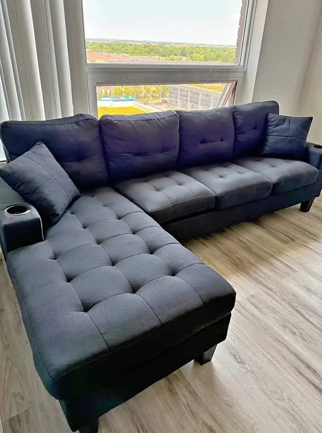 Chic Linen 4 Seater Sectional Sofa With Free Delivery