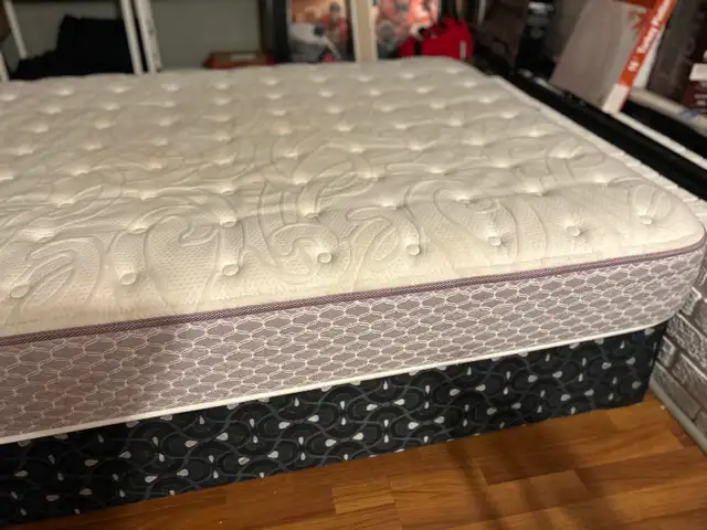 ONE LIKE NEW YET MATTRESS /BOX SPRING AND RAILS